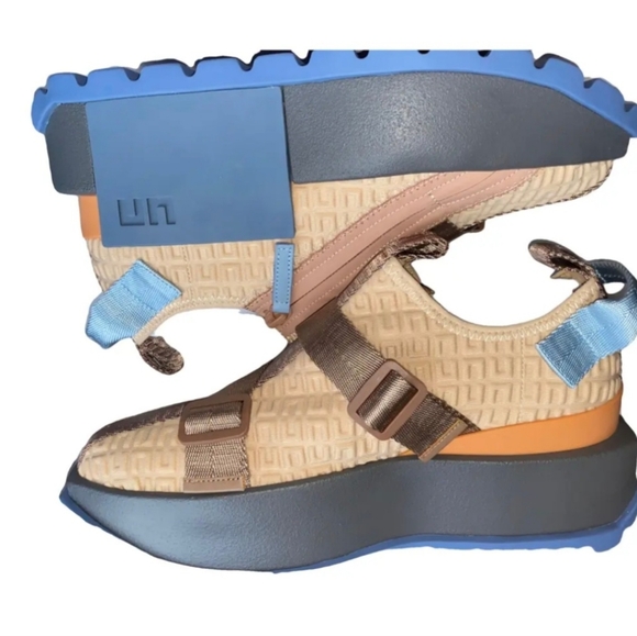 United Nude Shoes - United Nude Tan and Blue Roko Y Sneakers
